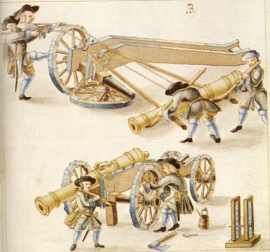 Неизвестный художник. Сражение на Двине, 1701: шведские пехотинцы в центре композиции — в карпусах и епанчах, Nordiska museet, Инв. № NMA.0025512. Ниже — шведские артиллеристы, в том числе один в карпусе, 1711 г. Изображение 2 из 2.